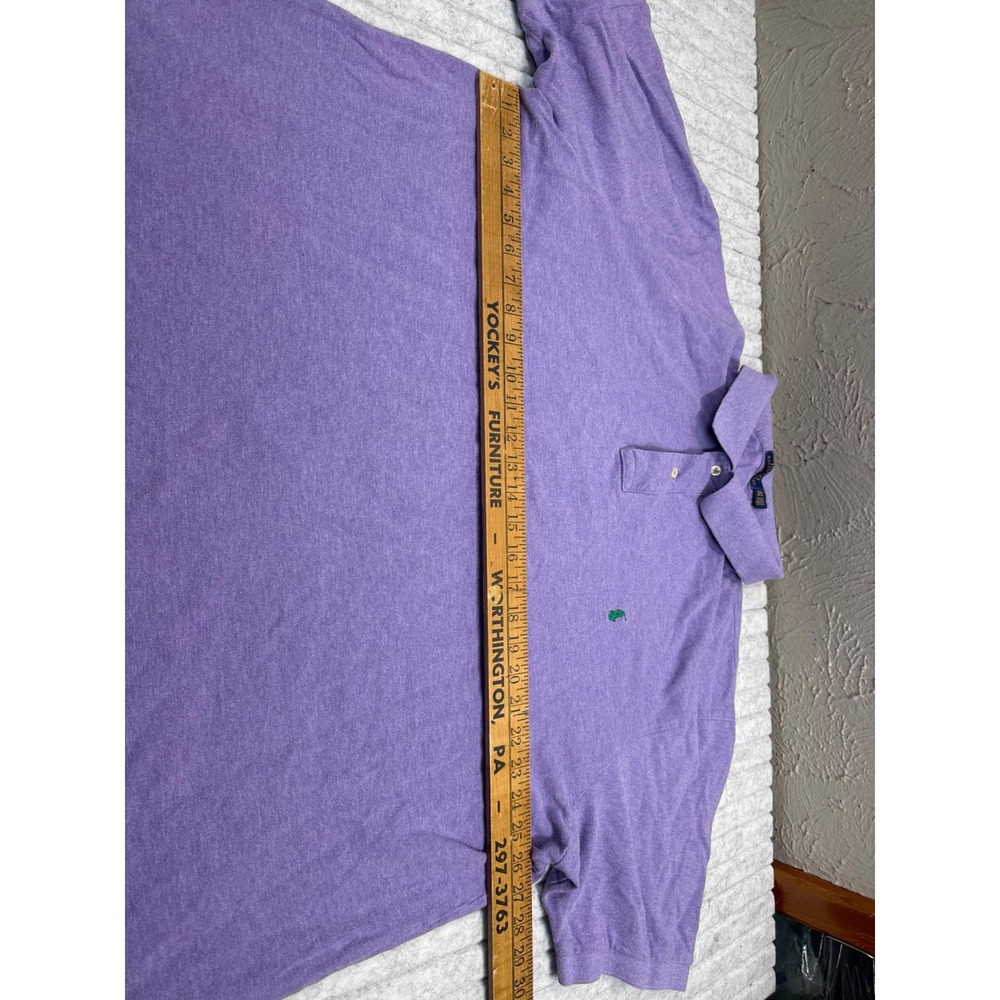 Polo Ralph Lauren Mens 3XLT Purple Heathered Short Sleeve Cotton Polo Shirt - Picture 5 of 7
